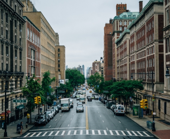 Broadway street seen at Columbia University