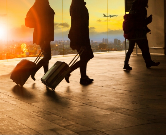 People traveling at airport 